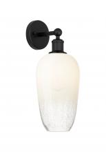 Innovations Lighting 616-1W-BK-G484-7OP - Brookhaven Flute - 1 Light - 7 inch - Matte Black - Sconce