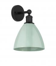 Innovations Lighting 616-1W-BK-MBD-75-SF - Plymouth - 1 Light - 8 inch - Matte Black - Sconce