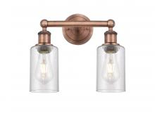 Innovations Lighting 616-2W-AC-G804 - Clymer - 2 Light - 13 inch - Antique Copper - Bath Vanity Light