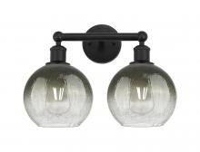 Innovations Lighting 616-2W-BK-G483-8SL - Brookhaven Globe - 2 Light - 17 inch - Matte Black - Bath Vanity Light