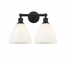 Innovations Lighting 616-2W-BK-GBD-751 - Bristol - 2 Light - 17 inch - Matte Black - Bath Vanity Light