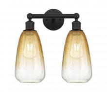 Innovations Lighting 616-2W-OB-G480-6AM - Brookhaven Almond - 2 Light - 15 inch - Oil Rubbed Bronze - Bath Vanity Light