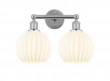 Innovations Lighting 616-2W-PC-G1217-8WV - White Venetian - 2 Light - 17 inch - Polished Chrome - Bath Vanity Light