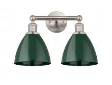 Innovations Lighting 616-2W-SN-MBD-75-GR - Plymouth - 2 Light - 17 inch - Satin Nickel - Bath Vanity Light