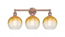 Innovations Lighting 616-3W-AC-G483-8AM - Brookhaven Globe - 3 Light - 26 inch - Antique Copper - Bath Vanity Light