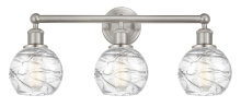Innovations Lighting 616-3W-SN-G1213-6CL - Athens Deco Swirl - 3 Light - 24 inch - Brushed Satin Nickel - Bath Vanity Light