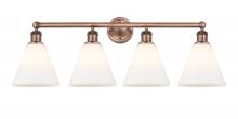 Innovations Lighting 616-4W-AC-GBC-81 - Berkshire - 4 Light - 35 inch - Antique Copper - Bath Vanity Light