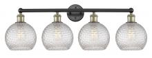 Innovations Lighting 616-4W-BAB-G122C-8CL - Athens - 4 Light - 35 inch - Black Antique Brass - Bath Vanity Light