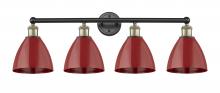 Innovations Lighting 616-4W-BAB-MBD-75-RD - Plymouth - 4 Light - 35 inch - Black Antique Brass - Bath Vanity Light