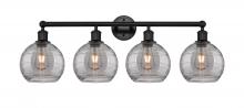 Innovations Lighting 616-4W-BK-G1213-8SM - Athens Deco Swirl - 4 Light - 35 inch - Matte Black - Bath Vanity Light