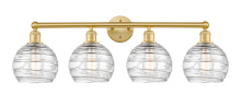 Innovations Lighting 616-4W-SG-G1213-8CL - Athens Deco Swirl - 4 Light - 35 inch - Satin Gold - Bath Vanity Light