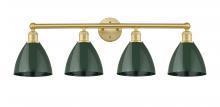 Innovations Lighting 616-4W-SG-MBD-75-GR - Plymouth - 4 Light - 35 inch - Satin Gold - Bath Vanity Light