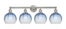Innovations Lighting 616-4W-SN-G483-8SB - Brookhaven Globe - 4 Light - 35 inch - Brushed Satin Nickel - Bath Vanity Light