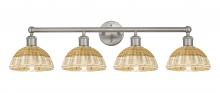 Innovations Lighting 616-4W-SN-NBD2-75-NAT - Bristol Natural II - 4 Light - 35 inch - Brushed Satin Nickel - Bath Vanity Light