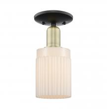 Innovations Lighting 716-1C-BAB-G341 - Hadley - 1 Light - 5 inch - Black Antique Brass - Semi-Flush Mount