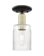 Innovations Lighting 716-1C-BAB-G342 - Hadley - 1 Light - 5 inch - Black Antique Brass - Semi-Flush Mount