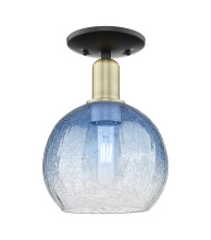 Innovations Lighting 716-1C-BAB-G483-8SB - Brookhaven Globe - 1 Light - 6 inch - Black Antique Brass - Semi-Flush Mount