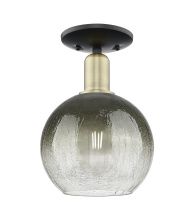 Innovations Lighting 716-1C-BAB-G483-8SL - Brookhaven Globe - 1 Light - 6 inch - Black Antique Brass - Semi-Flush Mount