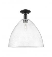 Innovations Lighting 716-1C-BK-GBD-164 - Bristol - 1 Light - 16 inch - Matte Black - Semi-Flush Mount