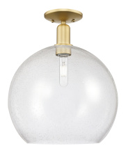 Innovations Lighting 716-1C-SG-G124-14 - Athens - 1 Light - 14 inch - Satin Gold - Semi-Flush Mount