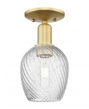 Innovations Lighting 716-1C-SG-G292 - Salina - 1 Light - 6 inch - Satin Gold - Semi-Flush Mount