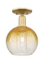 Innovations Lighting 716-1C-SG-G483-8AM - Brookhaven Globe - 1 Light - 6 inch - Satin Gold - Semi-Flush Mount