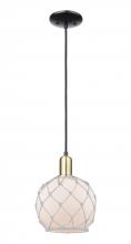 Innovations Lighting 716-1P-BAB-G121-8RW - Farmhouse Rope - 1 Light - 8 inch - Black Antique Brass - Cord hung - Mini Pendant