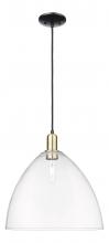 Innovations Lighting 716-1P-BAB-GBD-162 - Bristol - 1 Light - 16 inch - Black Antique Brass - Cord hung - Mini Pendant