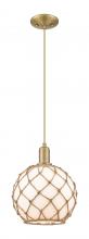 Innovations Lighting 716-1P-BB-G121-10RB - Farmhouse Rope - 1 Light - 10 inch - Brushed Brass - Cord hung - Mini Pendant