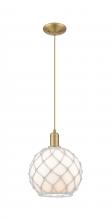 Innovations Lighting 716-1P-BB-G121-10RW - Farmhouse Rope - 1 Light - 10 inch - Brushed Brass - Cord hung - Mini Pendant