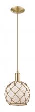 Innovations Lighting 716-1P-CB-G121-8RB - Farmhouse Rope - 1 Light - 8 inch - Champagne Bronze - Cord hung - Mini Pendant