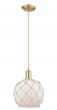 Innovations Lighting 716-1P-CB-G121-8RW - Farmhouse Rope - 1 Light - 8 inch - Champagne Bronze - Cord hung - Mini Pendant