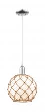 Innovations Lighting 716-1P-PC-G121-10RB - Farmhouse Rope - 1 Light - 10 inch - Polished Chrome - Cord hung - Mini Pendant