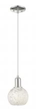 Innovations Lighting 716-1P-PN-G1216-6WM - White Mouchette - 1 Light - 6 inch - Polished Nickel - Cord hung - Mini Pendant