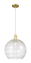 Innovations Lighting 716-1P-SG-G1213-14CL - Athens Deco Swirl - 1 Light - 14 inch - Satin Gold - Cord hung - Mini Pendant