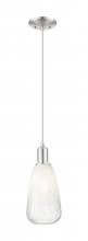 Innovations Lighting 716-1P-SN-G480-6OP - Brookhaven Almond - 1 Light - 6 inch - Brushed Satin Nickel - Cord hung - Mini Pendant