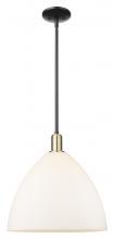 Innovations Lighting 716-1S-BAB-GBD-161 - Bristol - 1 Light - 16 inch - Black Antique Brass - Stem hung - Mini Pendant
