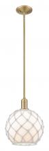 Innovations Lighting 716-1S-BB-G121-10RW - Farmhouse Rope - 1 Light - 10 inch - Brushed Brass - Stem hung - Mini Pendant