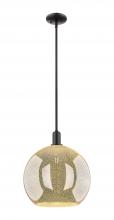 Innovations Lighting 716-1S-BK-G128-14 - Athens - 1 Light - 14 inch - Matte Black - Stem hung - Mini Pendant