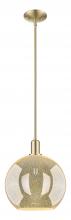 Innovations Lighting 716-1S-CB-G128-12 - Athens - 1 Light - 12 inch - Champagne Bronze - Stem hung - Mini Pendant