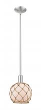 Innovations Lighting 716-1S-SN-G121-8RB - Farmhouse Rope - 1 Light - 8 inch - Brushed Satin Nickel - Stem hung - Mini Pendant