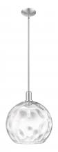 Innovations Lighting 716-1S-SN-G1215-14 - Athens Water Glass - 1 Light - 13 inch - Brushed Satin Nickel - Stem hung - Mini Pendant