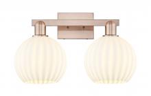 Innovations Lighting 716-2W-AC-G1217-8WV - White Venetian - 2 Light - 19 inch - Antique Copper - Bath Vanity Light