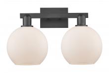Innovations Lighting 716-2W-BK-G121-8 - Athens - 2 Light - 19 inch - Matte Black - Bath Vanity Light