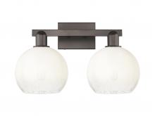 Innovations Lighting 716-2W-OB-G483-8OP - Brookhaven Globe - 2 Light - 16 inch - Oil Rubbed Bronze - Bath Vanity Light