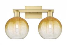 Innovations Lighting 716-2W-SG-G483-8AM - Brookhaven Globe - 2 Light - 16 inch - Satin Gold - Bath Vanity Light