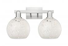 Innovations Lighting 716-2W-SN-G1216-8WM - White Mouchette - 2 Light - 19 inch - Brushed Satin Nickel - Bath Vanity Light