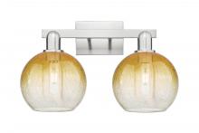 Innovations Lighting 716-2W-SN-G483-8AM - Brookhaven Globe - 2 Light - 16 inch - Brushed Satin Nickel - Bath Vanity Light