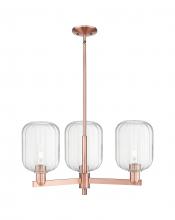 Innovations Lighting 716-3CR-AC-G460-7CL - Preston Cylinder - 3 Light - 18 inch - Antique Copper - Pendant