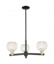 Innovations Lighting 716-3CR-BAB-G1216-6WM - White Mouchette - 3 Light - 28 inch - Black Antique Brass - Stem hung - Pendant